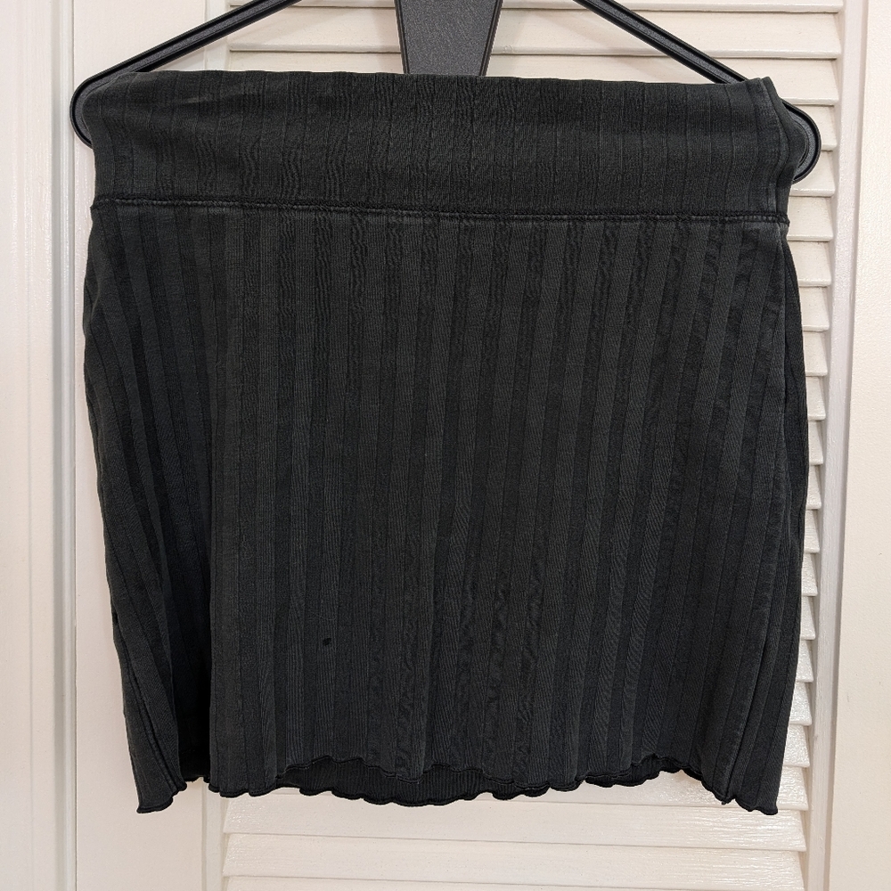 Offline By Aerie Black And Gray Striped Skirt